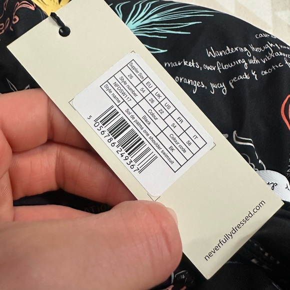 Never Fully Dressed Black Sol de Palma Tummy Control One Shoulder - Picture 7 of 7